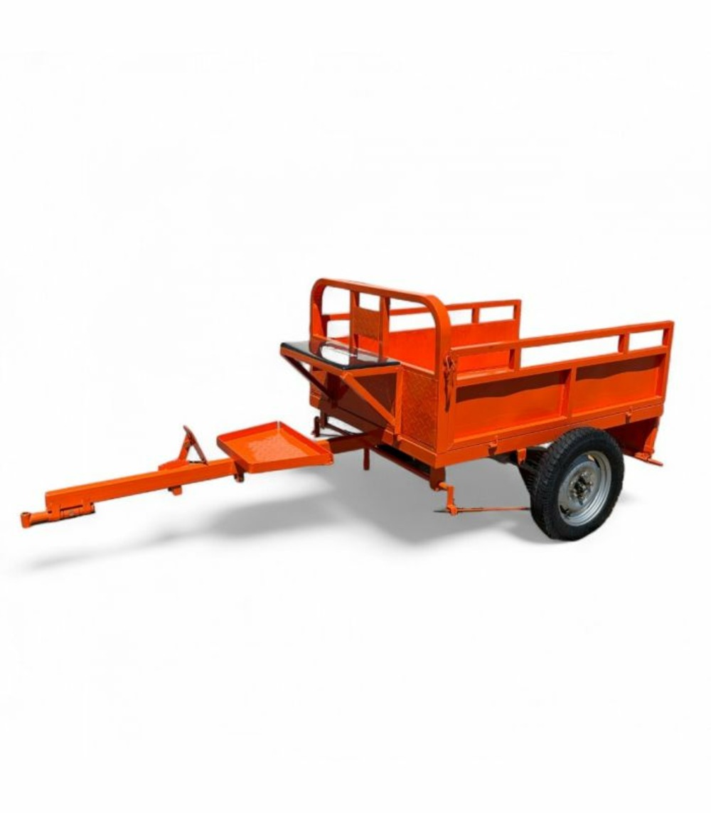 Remorque freinée 450kg de charge pour motoculteur toute marque - daewoo datr145