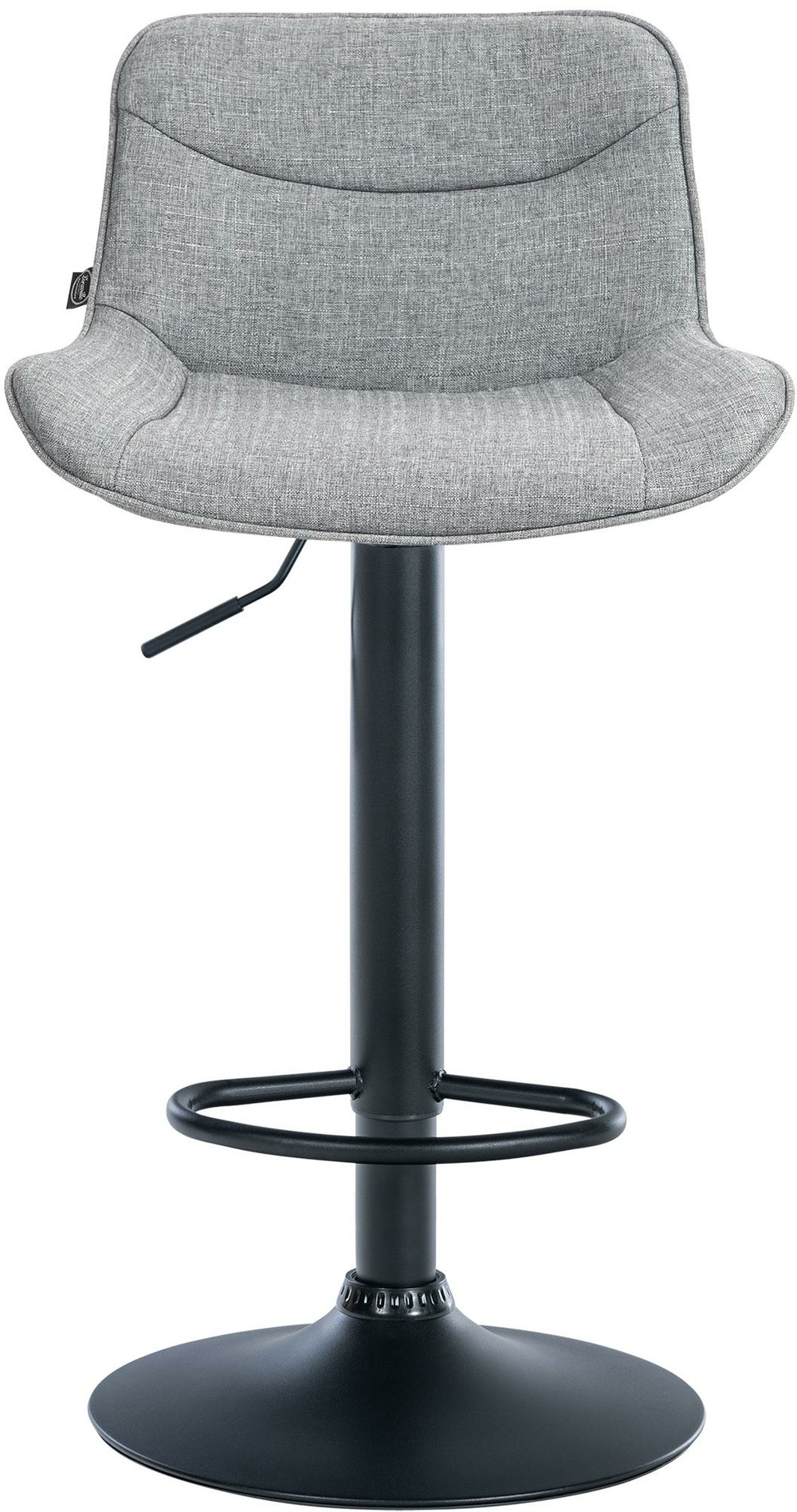 Tabouret de bar vonore tissu noir