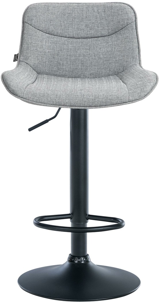 Tabouret de bar vonore tissu noir