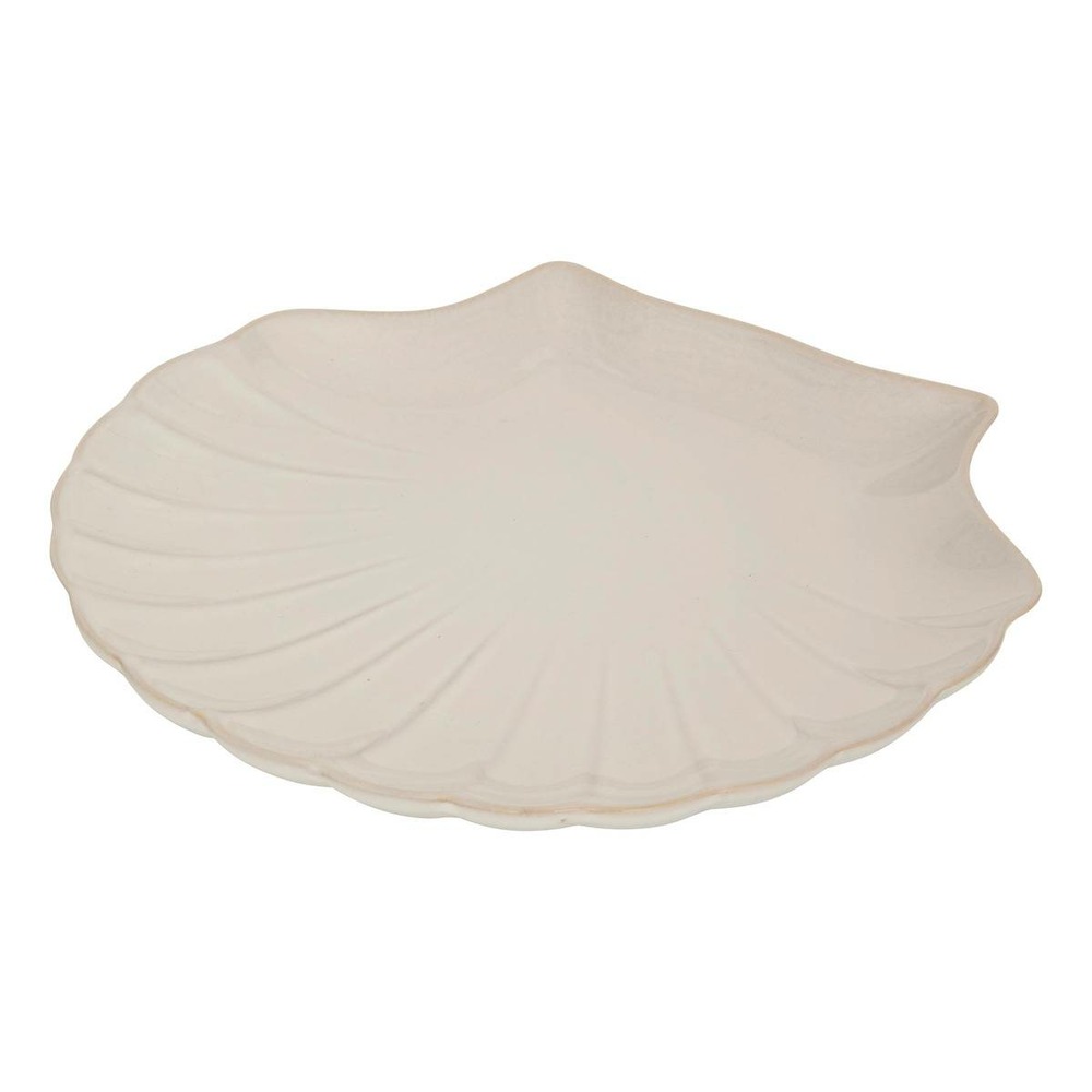 Plat coquillage oceania 25,2x23,2cm blanc