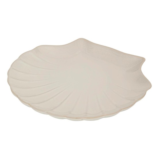 Plat coquillage oceania 25,2x23,2cm blanc