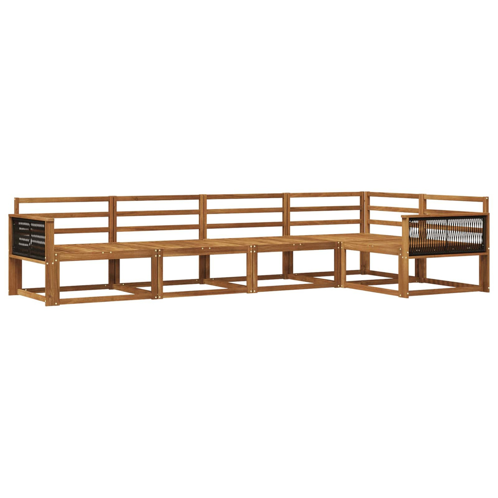 Ensemble de canapés d'extérieur 5 pcs naturel
