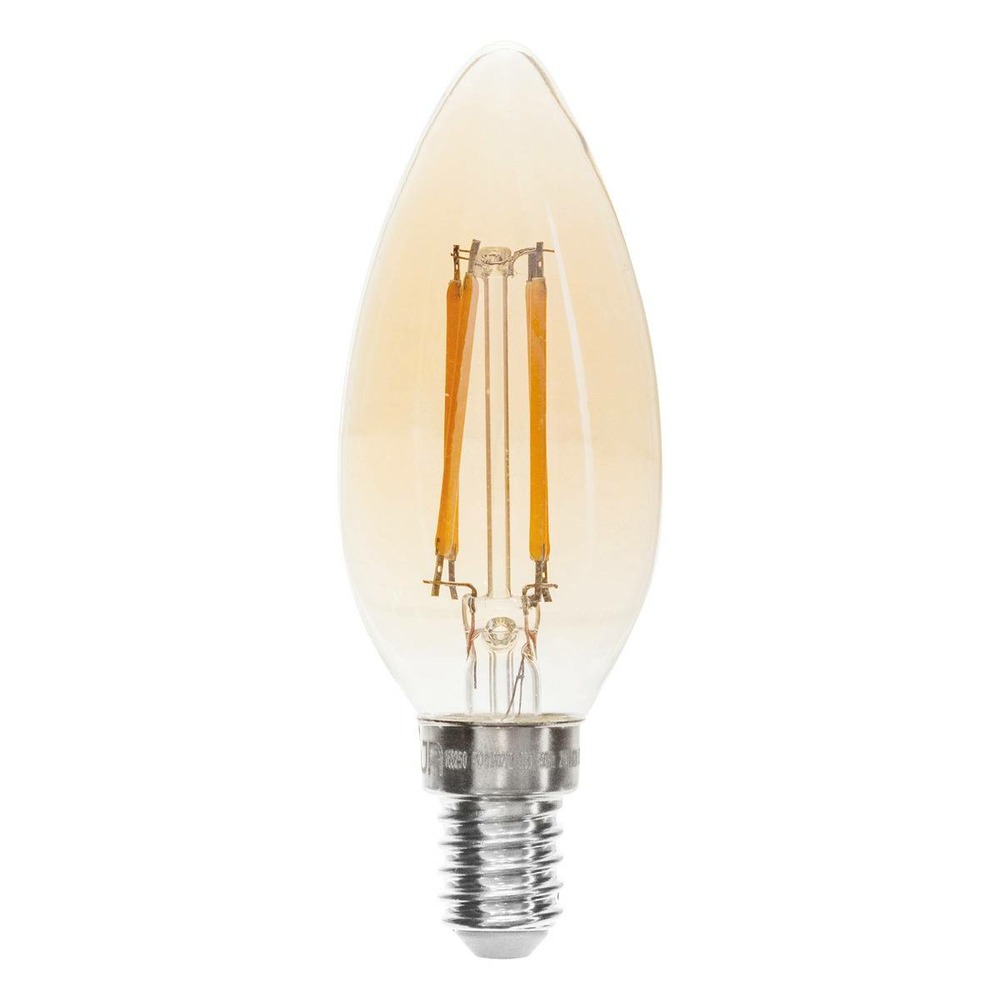 Ampoule led flamme ambrée - filament droit e14