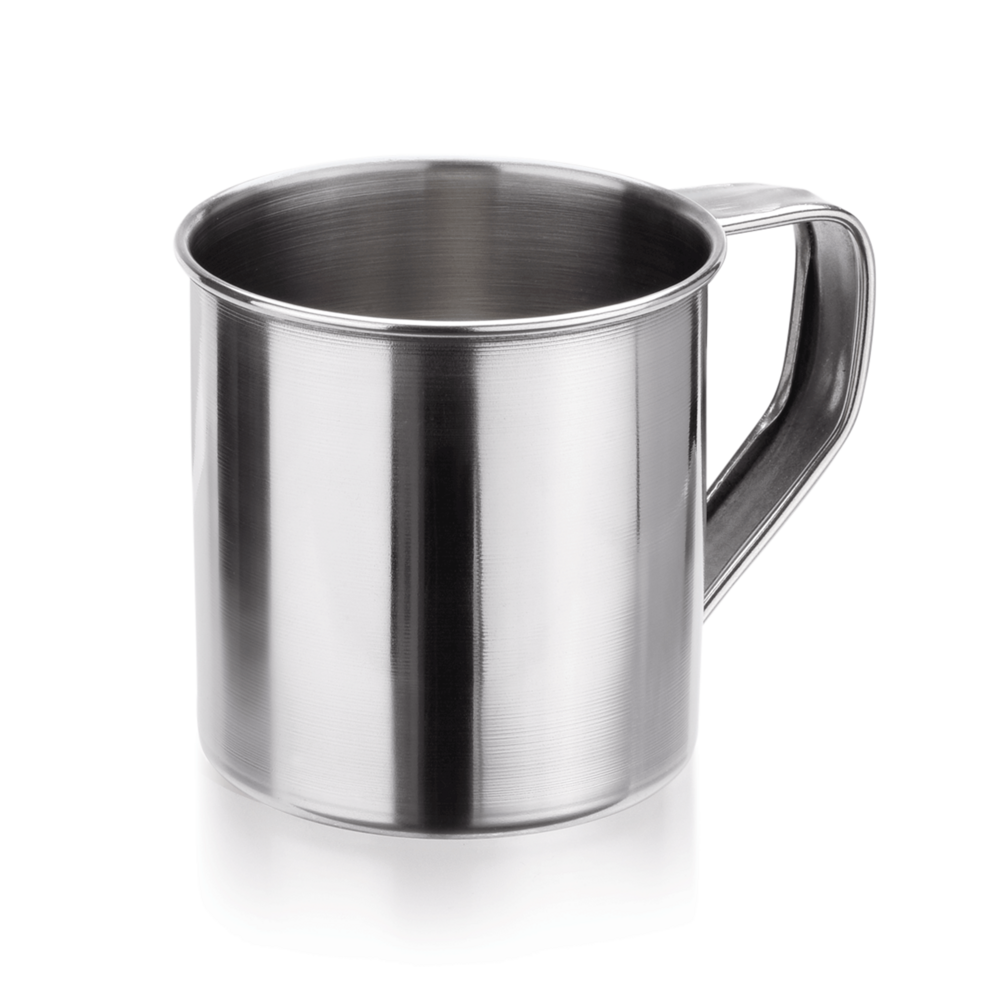 Mug en acier au nickel-chrome h 85 mm ø 85 mm - lot de 6 - was germany
