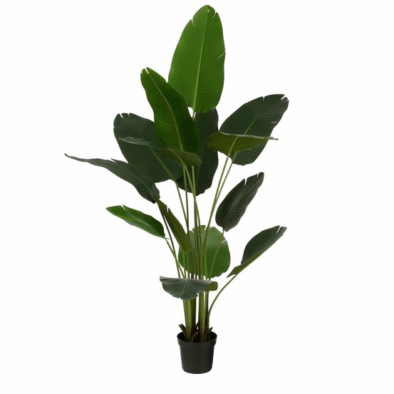 Mica decorations fausse plante - plante artificielle bananier en pot - h180 x ø30 cm - vert