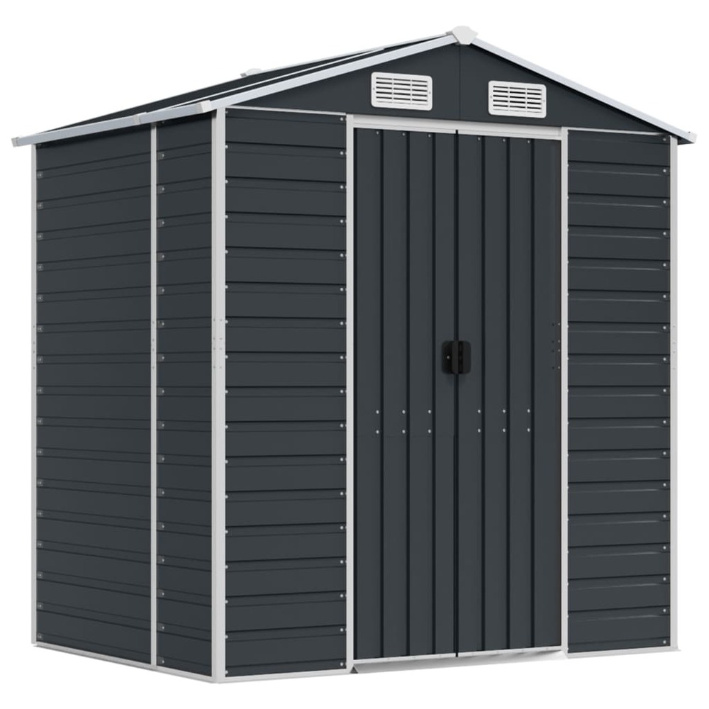 Abri de jardin cabane cabanon maison de stockage remise extérieur hangar outils robuste 191 x 130 x 198 cm acier galvanisé an