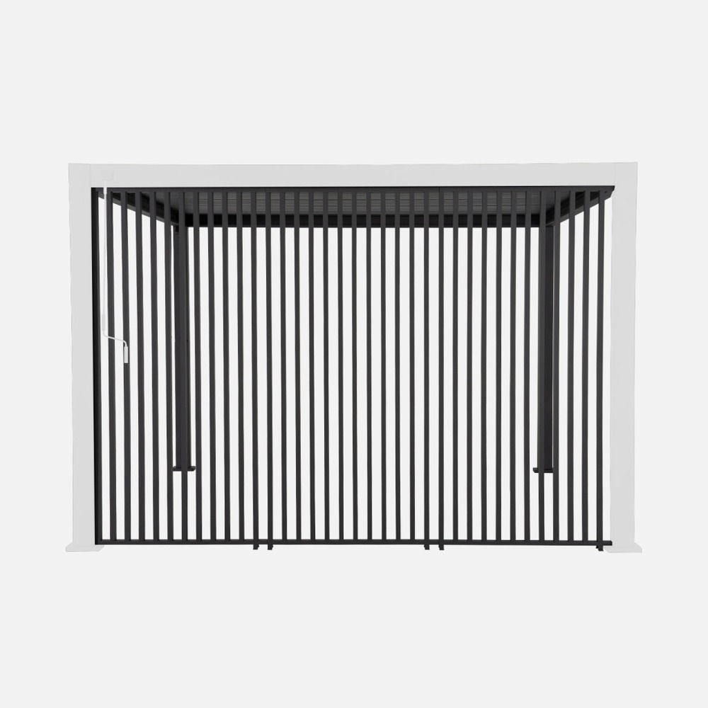 Lot de 3 persiennes verticales 130cm pour pergola bioclimatique aluminium 4x3m triomphe