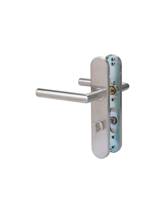 Ensemble plaque inox v19 voyant condamnation wc avec voyant d'occupation - normbau