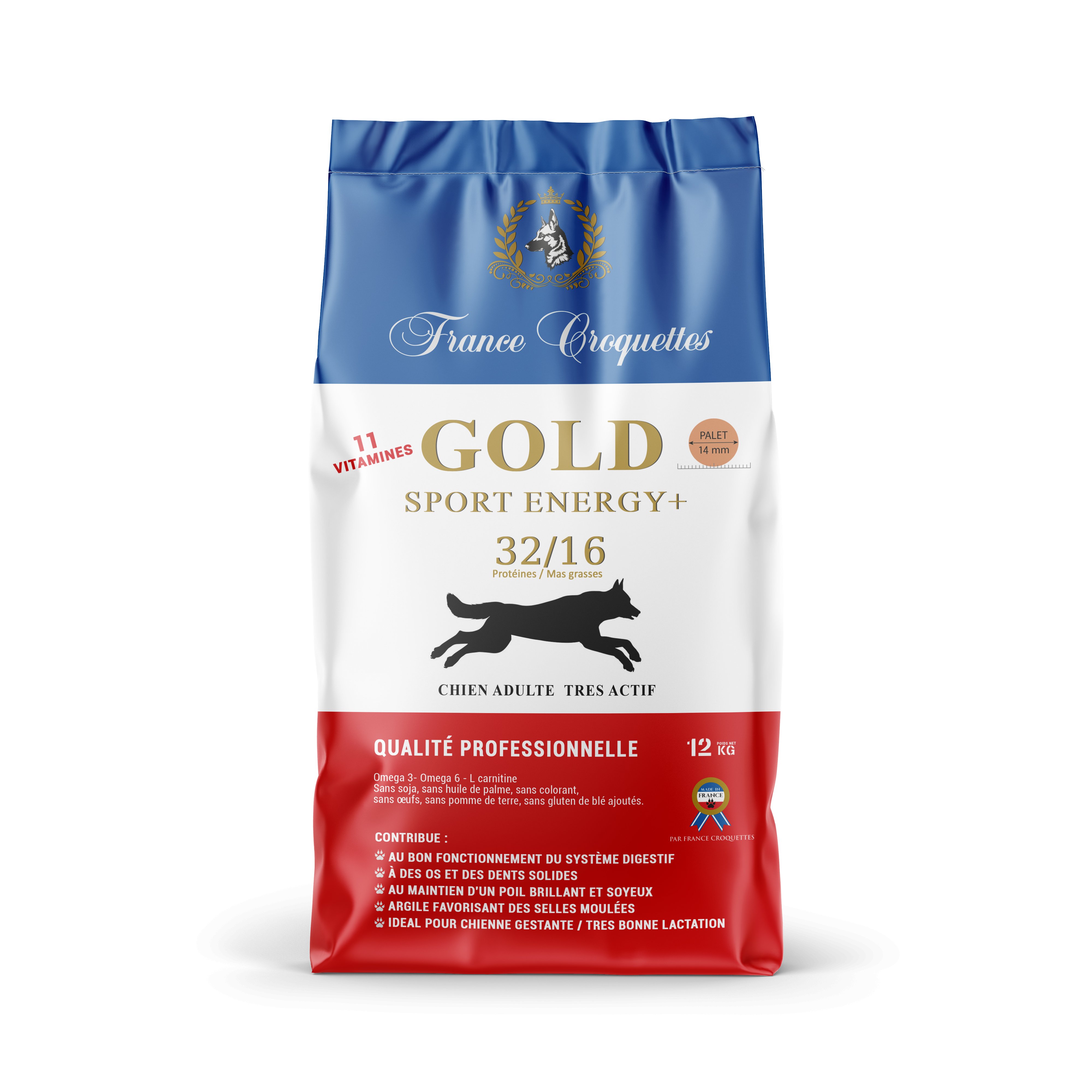 Croquettes pour chiens Gold Sport energy +  32/16 (12.00 kg) SPORTIF ou MASSIF ⭐⭐⭐⭐⭐