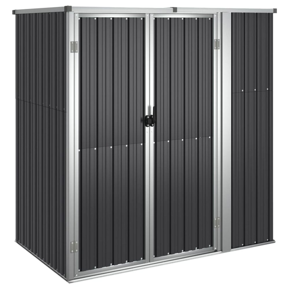Abri à outils de jardin anthracite 161x89x161cm métal galvanisé