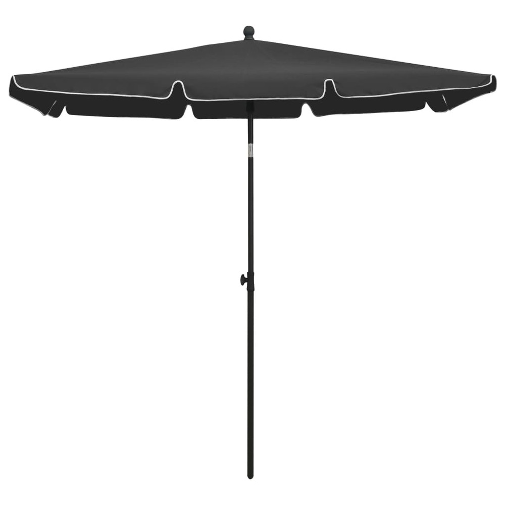Parasol de jardin avec mât 210x140 cm anthracite