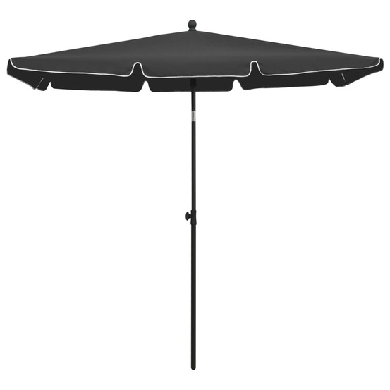 Parasol de jardin avec mât 210x140 cm anthracite