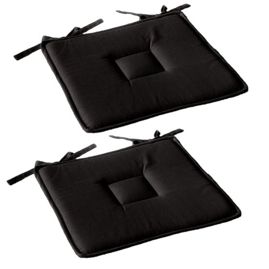 Lot de 2 galettes de chaise en coton panama