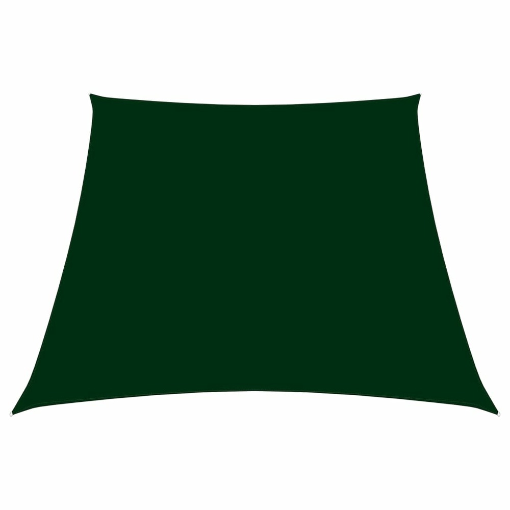 Voile toile d'ombrage parasol tissu oxford trapèze 2/4 x 3 m vert foncé