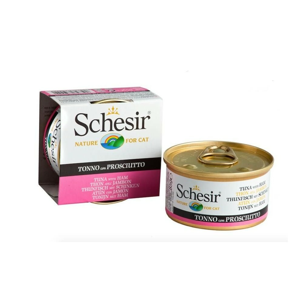 Pâtée en gelée thon/jambon chat (boite 85g) - schesir 85 g