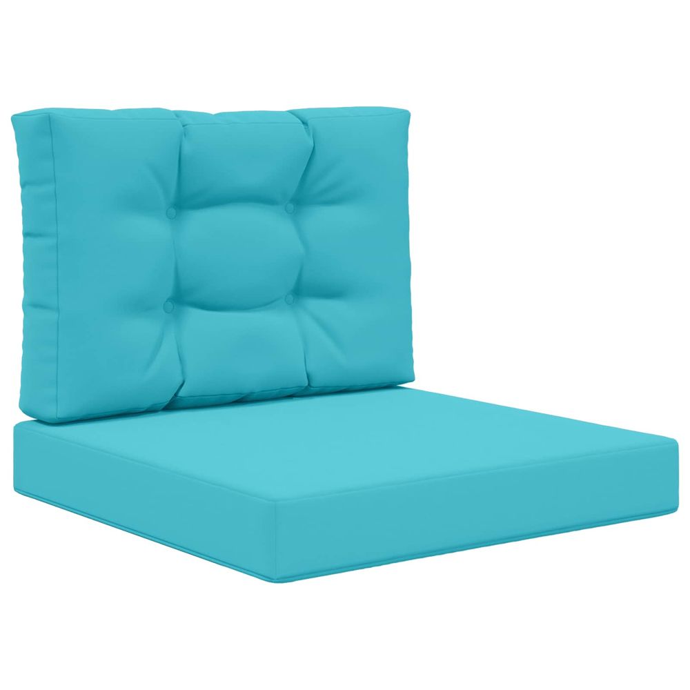 Coussin de canapé d'extérieur polyester turquoise 60 x 60 cm
