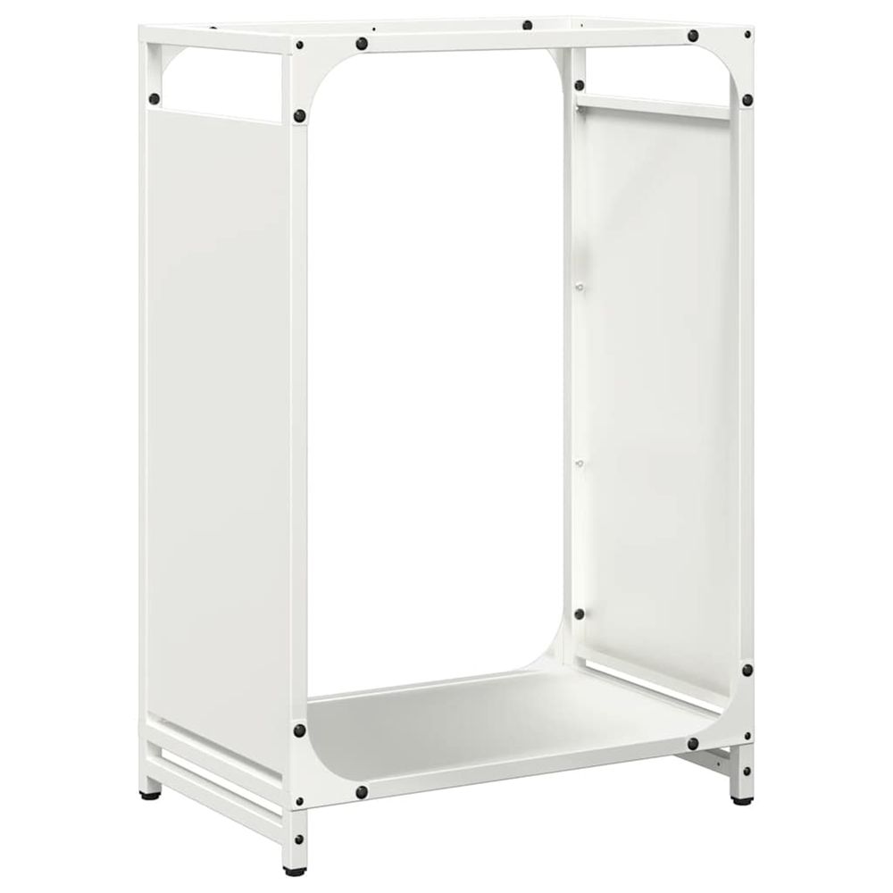 Portant de bois chauffage blanc 44x28x65 cm