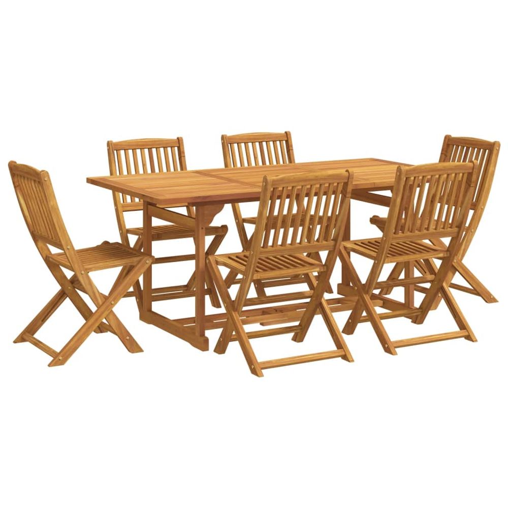 Ensemble à manger de jardin 7 pcs bois massif d'acacia