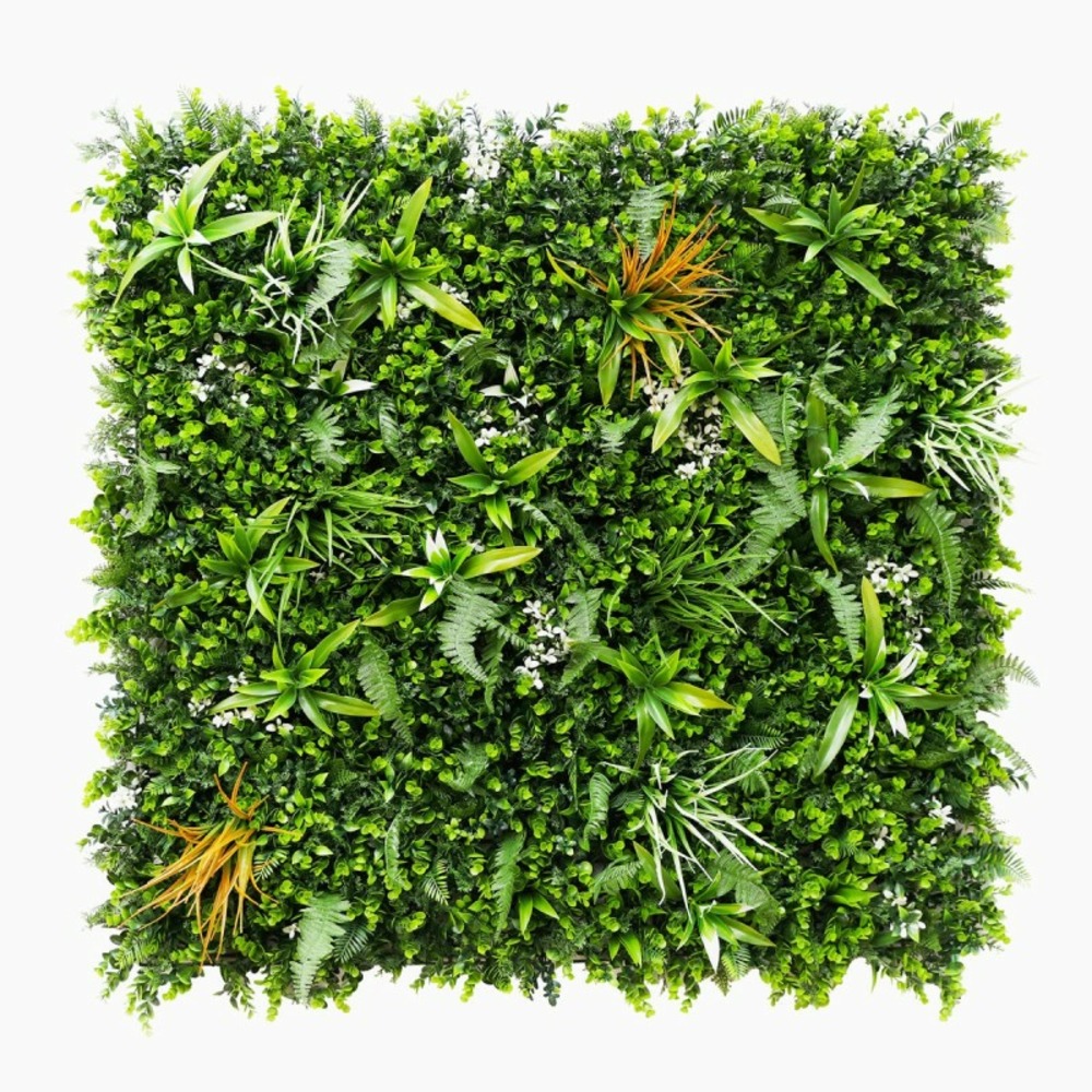 Mur végétal artificiel savane 1 m × 1 m – effet tropical intérieur extérieur