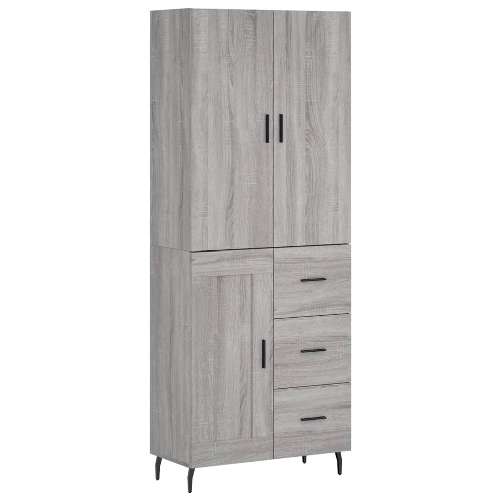 Buffet bahut commode armoire meuble de rangement organisateur cuisine salle de séjour salon haut sonoma 69,5 x 34 x 180 cm bo