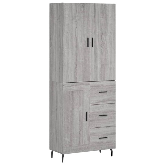 Buffet bahut commode armoire meuble de rangement organisateur cuisine salle de séjour salon haut sonoma 69,5 x 34 x 180 cm bo