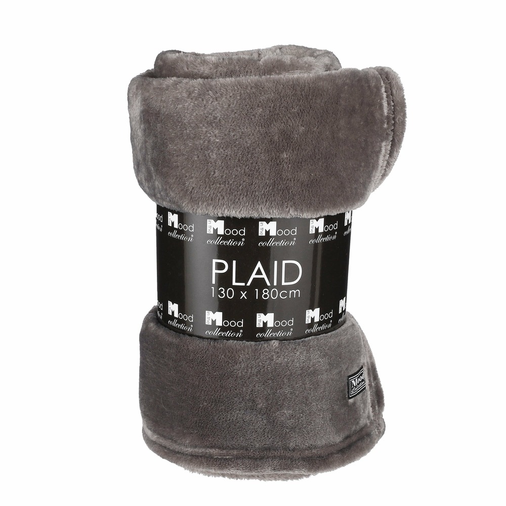 In the mood collection - plaid polaire anthracite 180x130