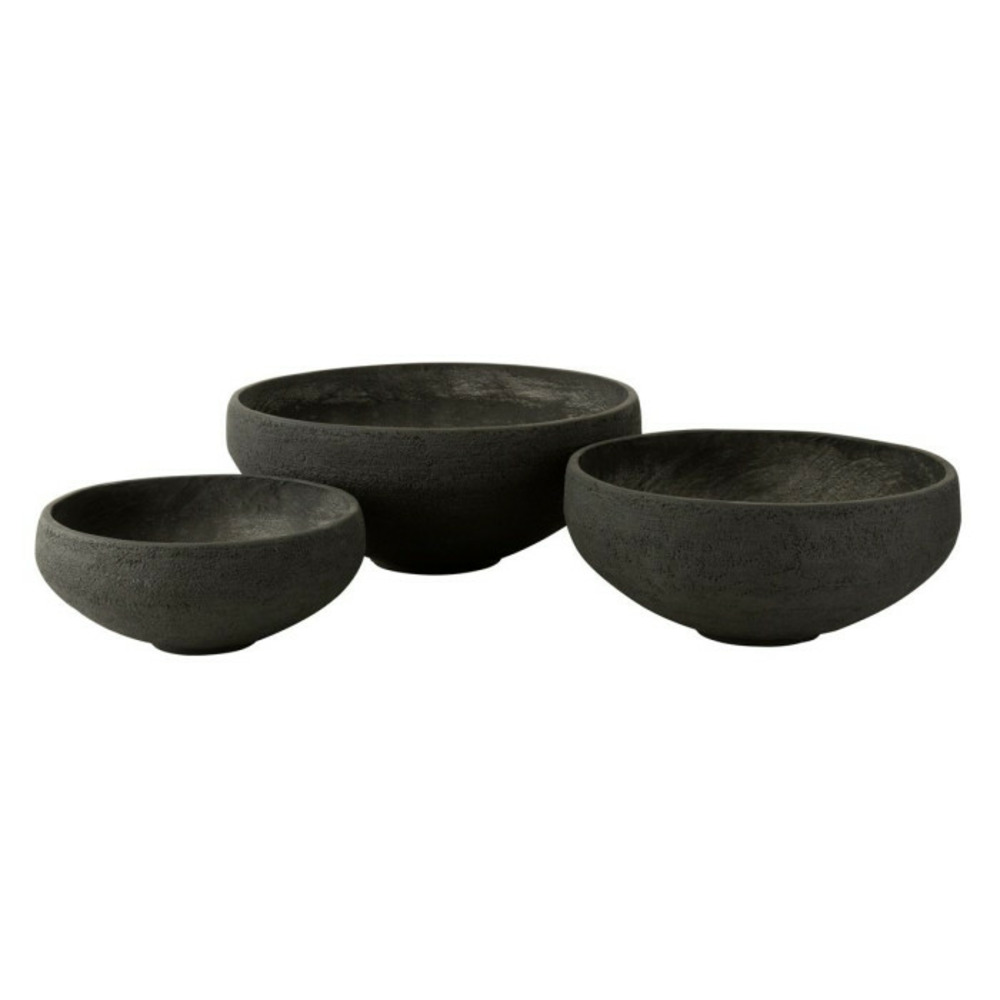 Lot de 3 cache-pots en argile 