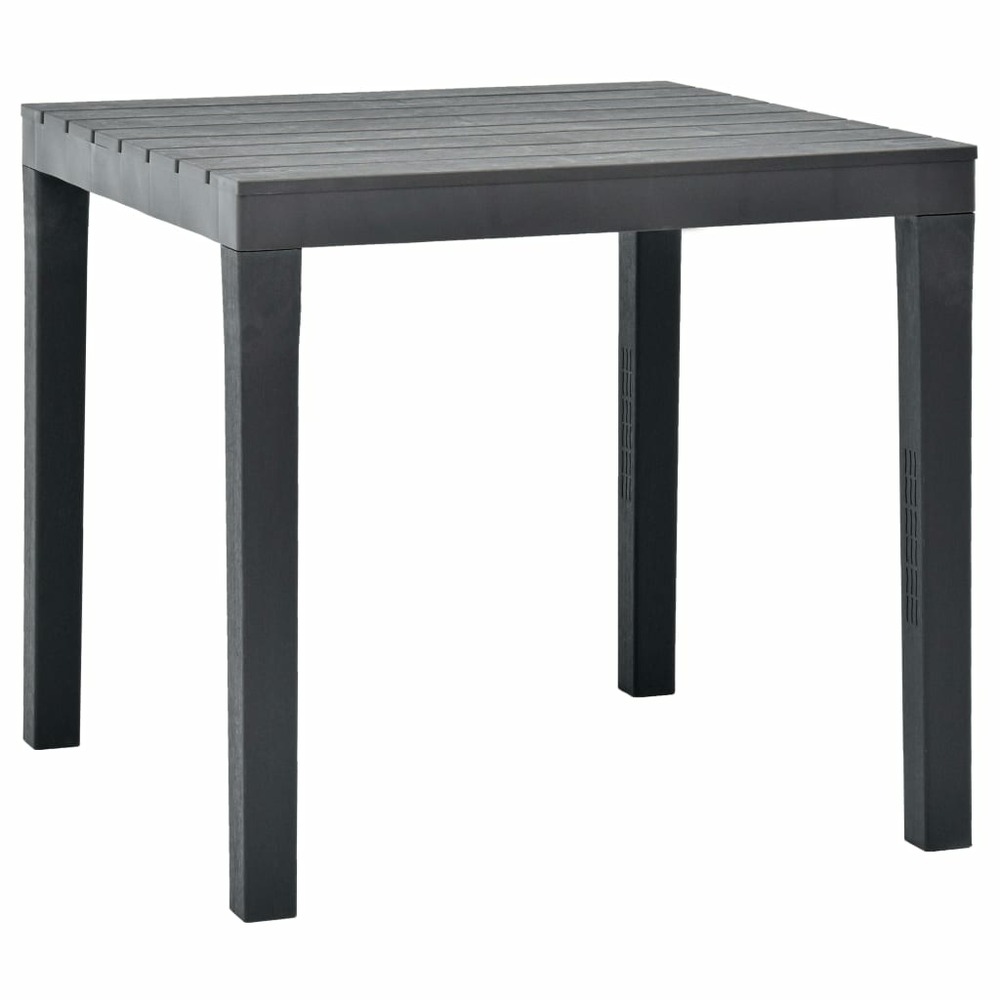 Table de jardin anthracite 78x78x72 cm plastique