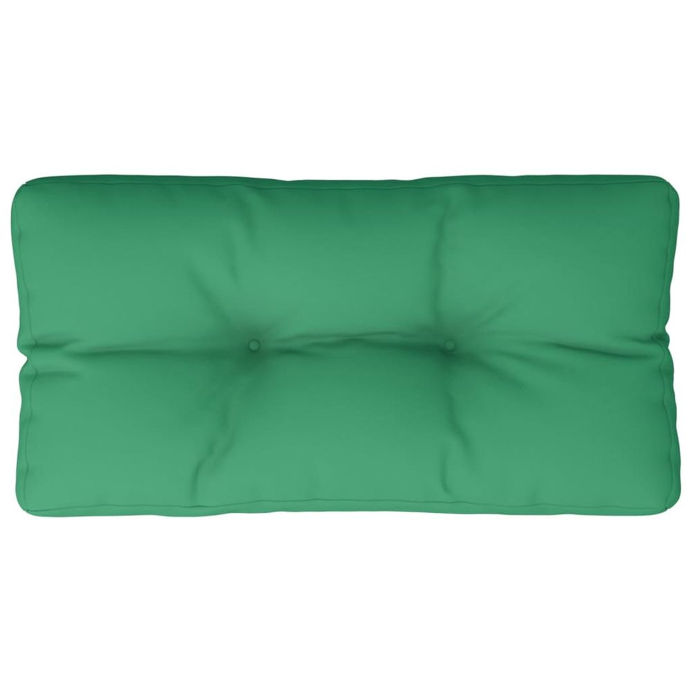 Coussin de palette vert 80x40x12 cm tissu
