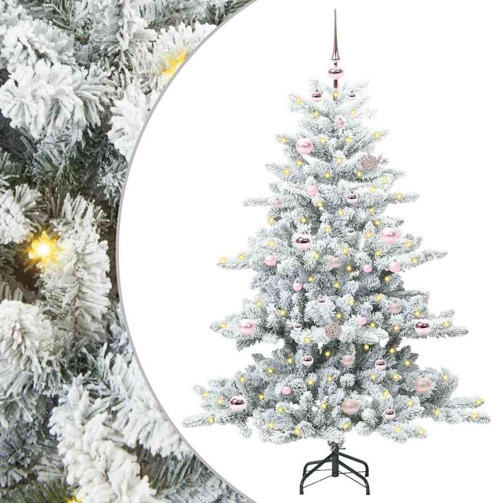 Sapin de noël artificiel à branches articulées blanc 150 cm
