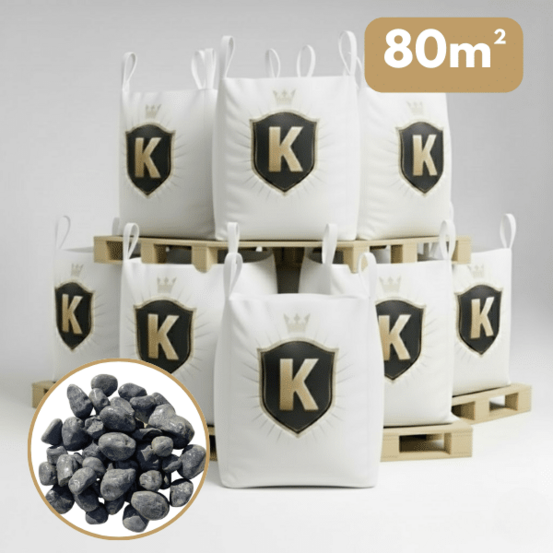 Galet marbre gris anthracite 40/60 mm – pack 8 big bag +/- 1,5t – 80 m²