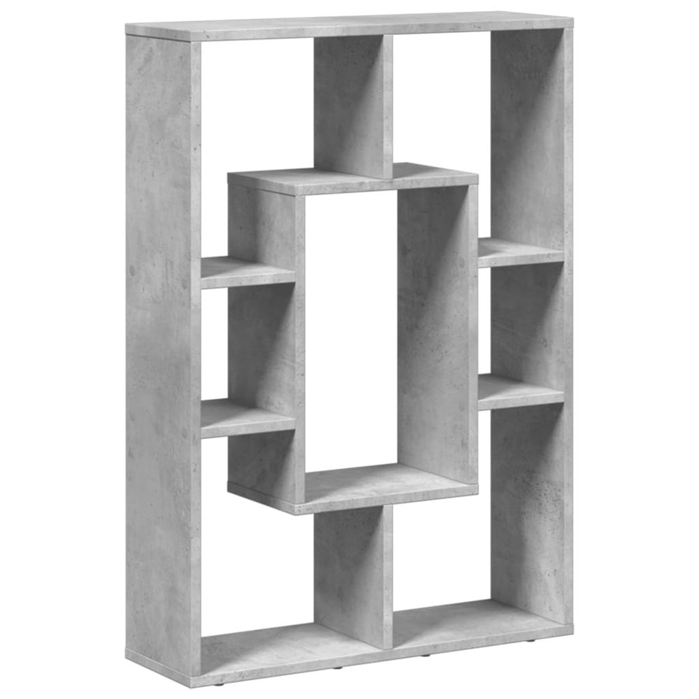 Bibliothèque gris béton 63x20x90 cm bois d'ingénierie