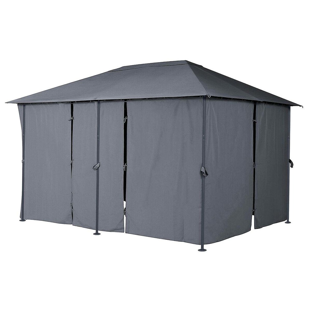 Rideaux pour tonnelle santorini et thira ardoise (6 rideaux)