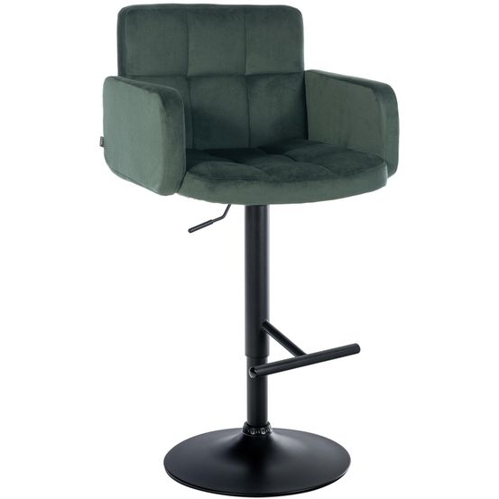 Tabouret de bar los angeles velours noir