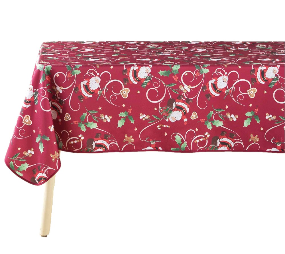 Nappe polyester collection pere noel enchante