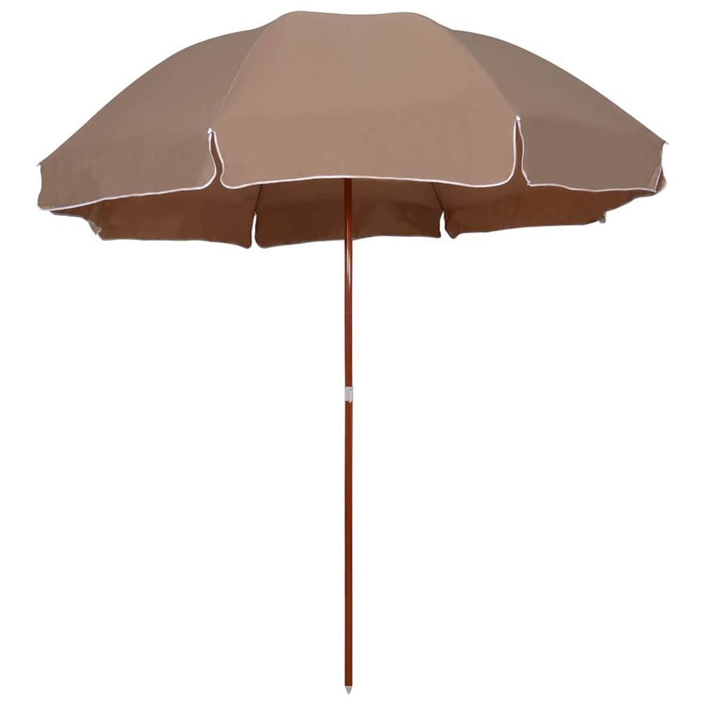 Parasol avec mÃ¢t en acier 300 cm Taupe