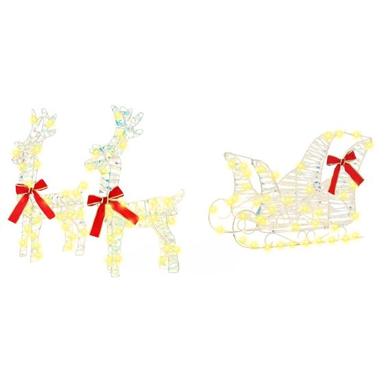 Renne et traîneau de noël 3d loviisa 3 pc 30 x 12 x 54,5 cm