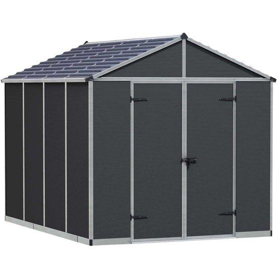 Abri de jardin en polycarbonate et aluminium rubicon 7.2 m²