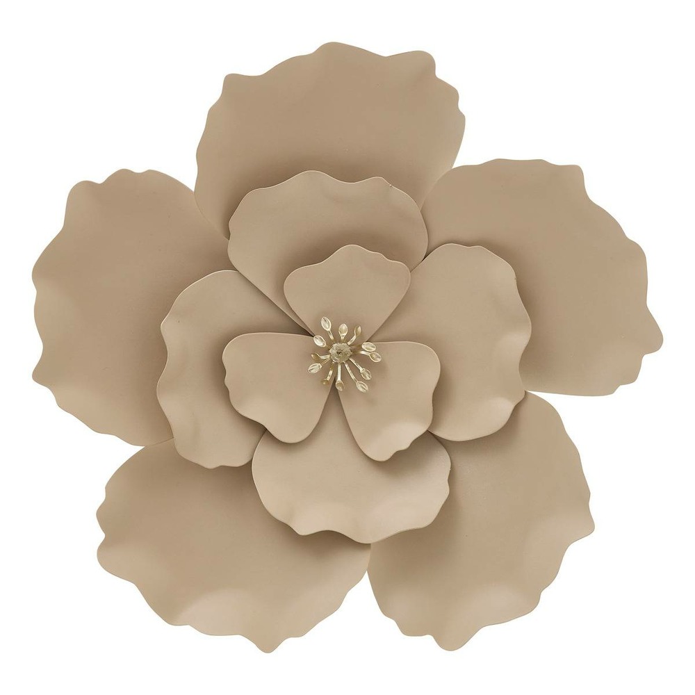 Décoration murale flok 29x29cm beige