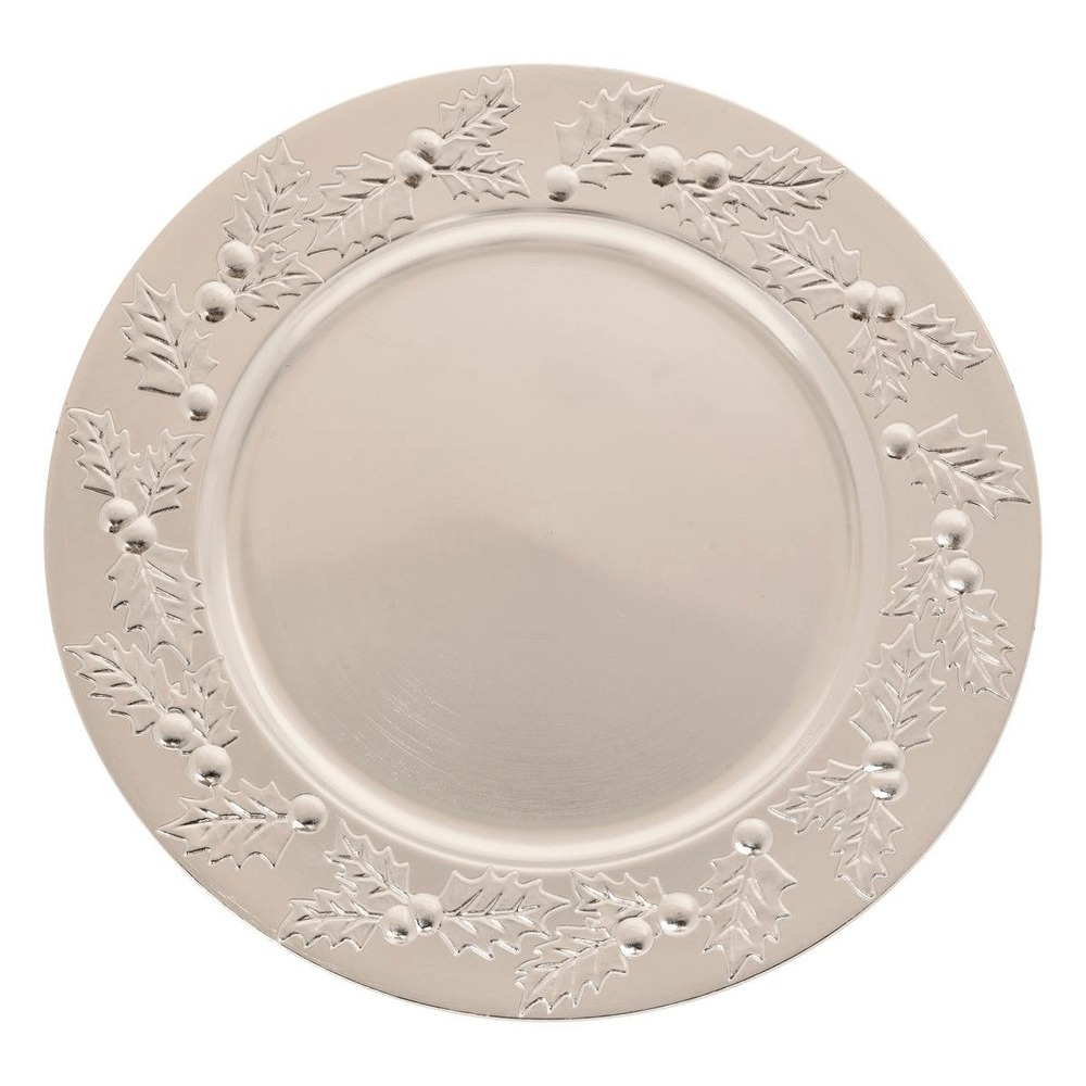 Assiette pres houx argent