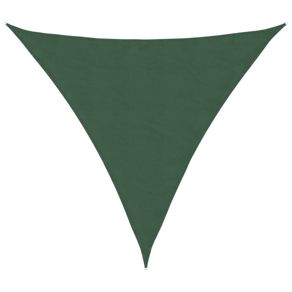 Voile parasol tissu oxford triangulaire 3,6x3,6x3,6m vert foncé
