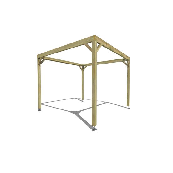 Pergola bois • 3m x 3m • indépendante • cadre simple • livraison comprise