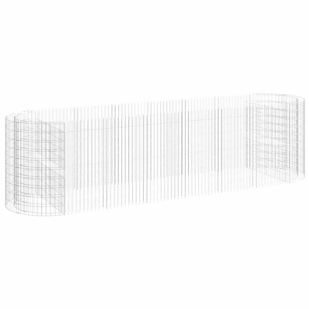 Lit surélevé à gabion fer galvanisé 400x100x100 cm
