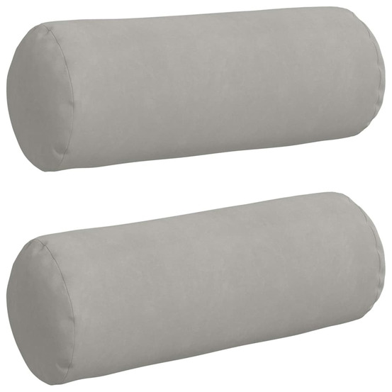 Coussins d'accent 2 pcs gris clair ø 25 x 70 cm