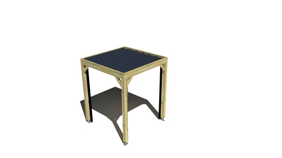 Carport bois • 2m x 2m • indépendante • sens profondeur • livraison comprise