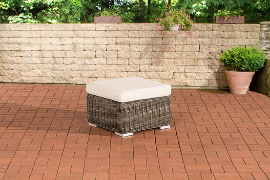 Tabouret bilbao / madeira blanc crème