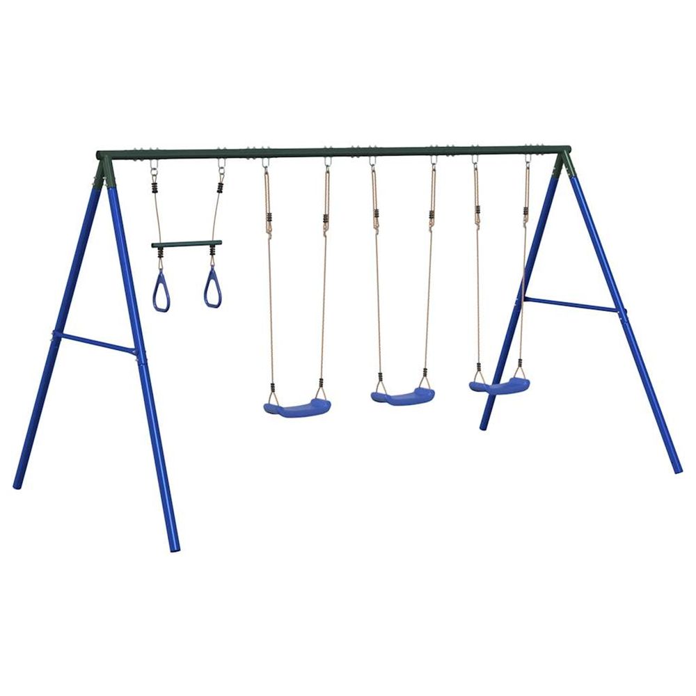 Ensemble de balançoire d'extérieur avec balançoires et trapèze