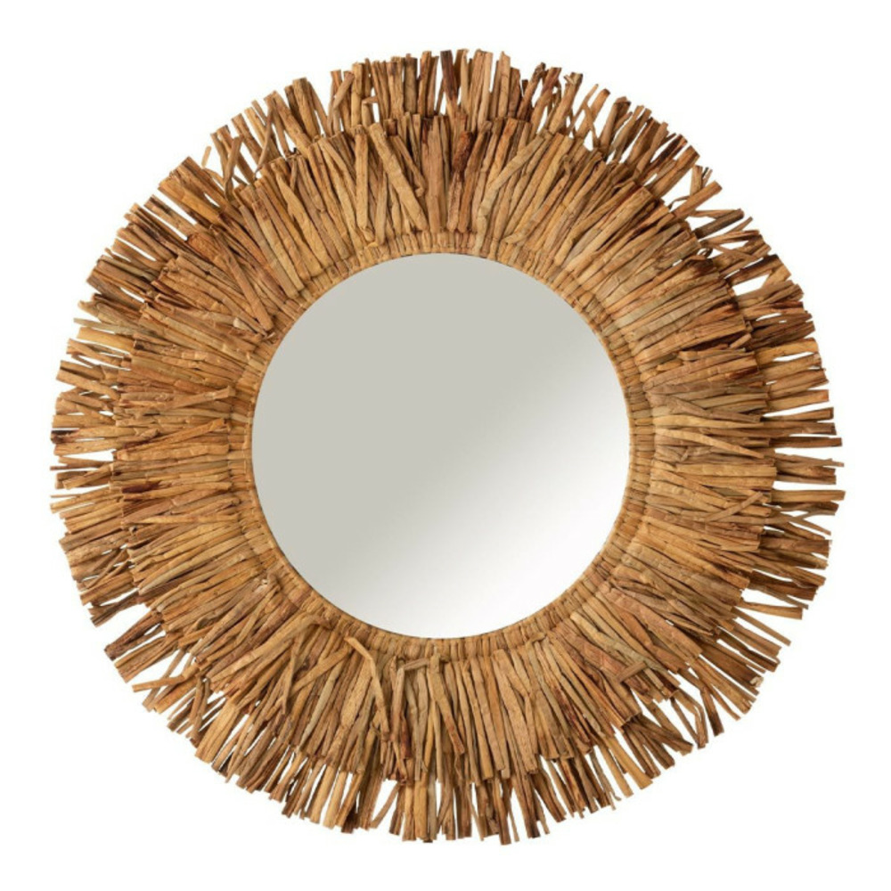 Miroir mural rond maurice 101cm naturel