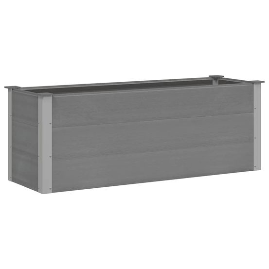 Lit surélevé de jardin wpc 150x50x54 cm gris