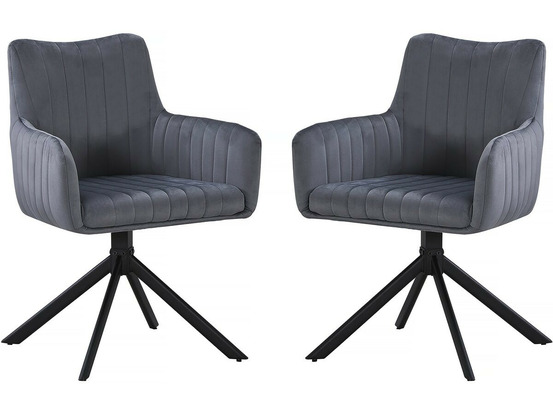 Lot de 2 chaises en tissu